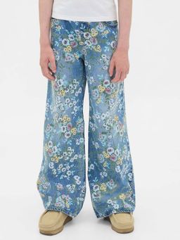 GAP - Blue Floral Relaxed Jeans