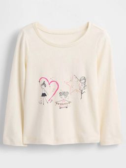 GAP - Off White Printed Regular T-Shirt