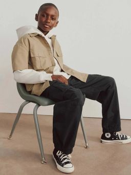 GAP - Black Solid Relaxed Cargo