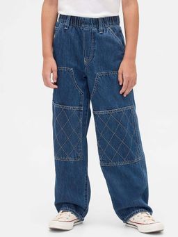 GAP - Blue Textured Relaxed Jeans