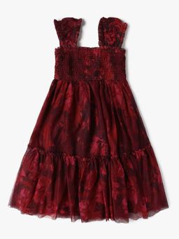 GAP - Maroon Floral Regular Dress