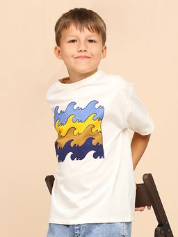 My Milestones - Off White Printed Regular T-Shirt