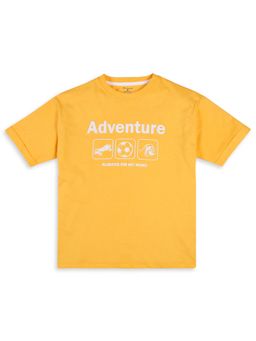 My Milestones - Yellow Printed Regular T-Shirt