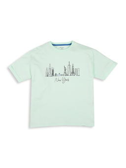 My Milestones - Green Printed Regular T-Shirt