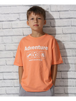 My Milestones - Orange Printed Regular T-Shirt