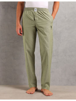 U.S. POLO ASSN. - Mens Green Heathered Pure Cotton I658 Lounge Pant