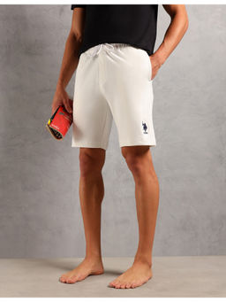 U.S. POLO ASSN. - Mens White Breathable Cotton Solid Oes08 Shorts