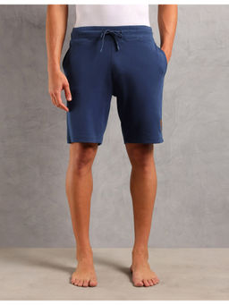 U.S. POLO ASSN. - Mens Navy Blue Breathable Cotton Solid Oes08 Shorts