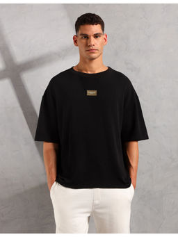 U.S. POLO ASSN. - Mens Black Oversized Fit Cotton Pe001 Lounge T-Shirt