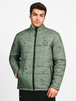 SKECHERS - Oasis Olive Reversible Splatter Puffer