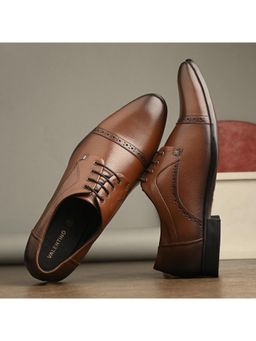 Valentino - Men Premium Leather Lace-Up Formal Derby Shoes