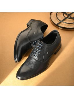Valentino - Men Premium Leather Black Lace Up Formal Oxford Shoes
