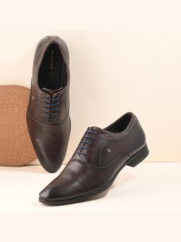 Valentino - Men Premium Leather Lace Up Formal Oxford Shoes