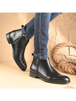 Valentino - Men Premium Leather Ankle Side Zipper Boot