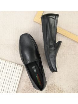 Valentino - Men Premium Leather Black Slip On Loafer