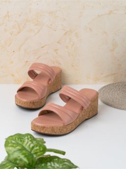 Inc.5 - Womens Peach Casual Solid Round Toe Wedges Heels