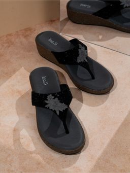 Inc.5 - Womens Black Casual Solid Round Toe Wedges Heels