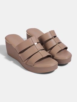 Lemon & Pepper - Nude Casual Wedges Heels