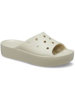 Crocs - Classic Platform Women Cream Sliders