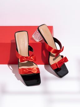 Inc.5 - Womens Red Party Wear Solid Square Toe Heels