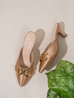 Inc.5 - Womens Antique Party Wear Solid Pointed Toe Mules Heels