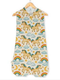 Cocoon Care - Organic Bamboo Sleeping Bag for Baby Boys and Girls, Unicorn Print