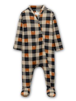 Cocoon Care - Baby Multi-Color Bamboo Cotton Knit Checks Printed Onesies