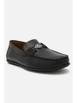 Louis Philippe - Men Black Slip-On Loafers