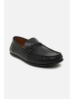 Louis Philippe - Men Black Slip-On Loafers