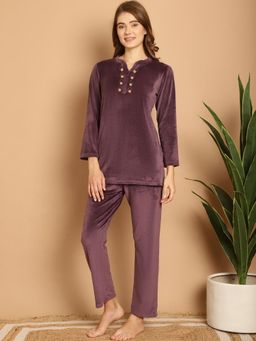 Aerowarm - Velvet Long Nightsuits (Set of 2)