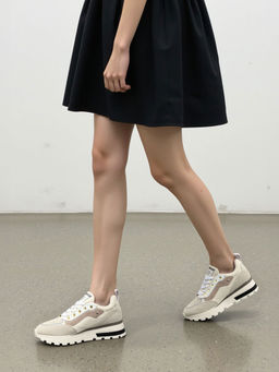 Whitesta - Women Ivory Leather Sneakers