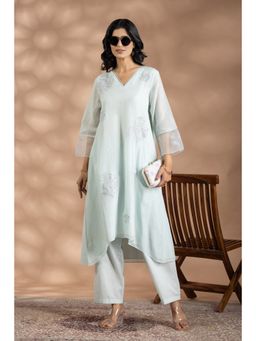 HAAVI BY PURAB - Motifs with Zari Floral Kurta