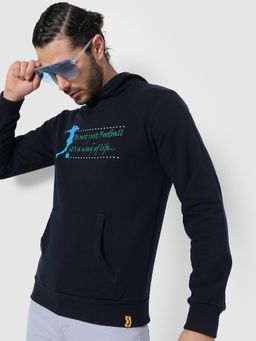 Campus Sutra - Hooded Sweatshirt Kangaroo Pocket