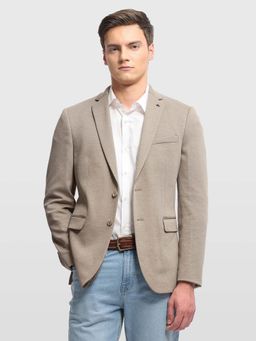 Arrow - Mens Zero Calorie Slim Fit Knitted Brown Blazer