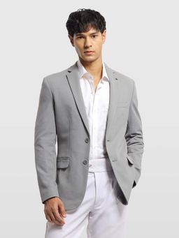 Arrow - Mens Zero Calorie Slim Fit Textured Grey Blazer