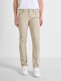 Antony Morato - Mens Beige Solid Mid Rise Tapered Fit Jeans