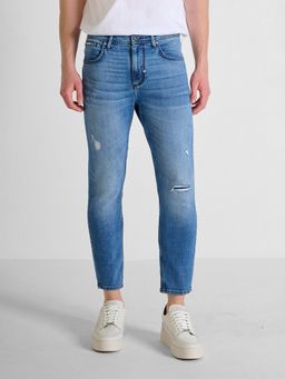 Antony Morato - Mens Blue Washed Mid Rise Skinny Fit Jeans