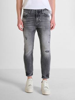 Antony Morato - Mens Grey Washed Mid Rise Skinny Fit Jeans