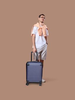 The Clownfish - Travel Cabin Trolley Suitcase 20Inch- Navy Blue- (46L) Small