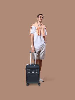 The Clownfish - Travel Trolley Suitcase 20Inch- Black- (40L) Small