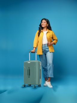 The Clownfish - Luggage Trolley Bag Army Green- 20 Inch- (35L) Small