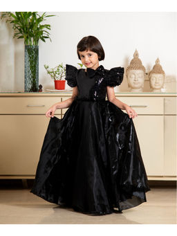 devils n angels - Iconic Black Embellished Birthday Gown