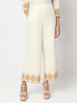 VERO MODA - Beige Ecru Cut-Out Pant