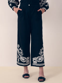VERO MODA - Black Embroidered Pant
