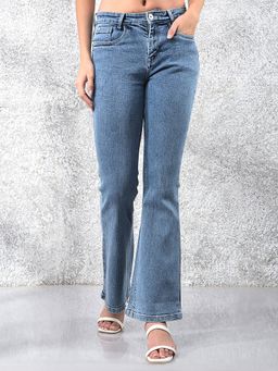 CRIMSOUNE CLUB - Women Blue Bootcut Jeans