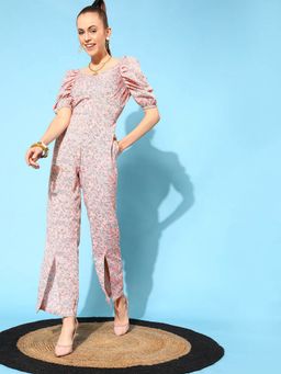 STREET 9 - Peach Slit Jumpsuit