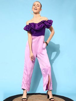 STREET 9 - Purple Satin Jumpsuit