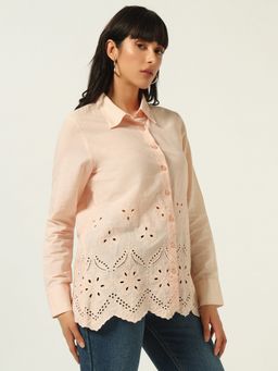 Beatnik - Women Light Peach Casual Shirt
