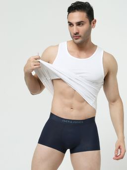Jack & Jones - Men Solid Navy Blue Trunk