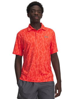 Under Armour - Mens Play Off 3.0 Printed Red Polo T-Shirt